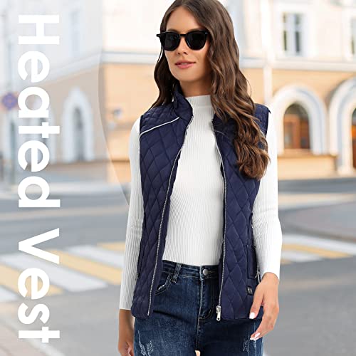 Semanjll Heated Vest For Women, 6 Heated Zones Neck Heated Women Heated Vest Coat(10400Mah Battery Pack Included #TOP1