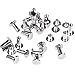 QLOUNI 75 Sets Chicago Screws Assorted Kit 1/4 3/8 1/2 Inches Metal Screw Posts Nail Rivet Binding Screws Posts for Scrapbook Photo Albums Binding and Leather Saddles Purses Belt Repair