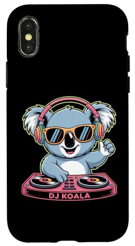 Dj Koala Con Cuffie E Occhiali Dj Custodia per iPhone X/XS