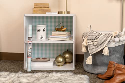 Duck 286447 Easyliner Adhesive Laminate Prints Shelf Liner, Sky Gingham, 20 In. X 15 Ft, 6 Rolls #TOP6