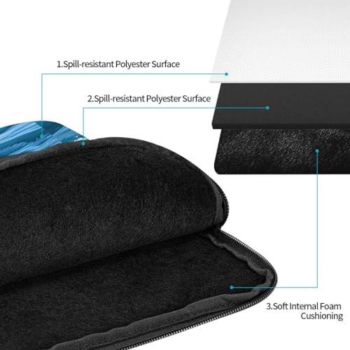 Jumping Up Dolphins Laptop Sleeve Case 10 Inch Suitable for Notebook Computer Tablet Traveling Carrying Simple Case3