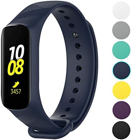 Seltureone Solid Color Silicone Bands Compatible for Samsung Galaxy Fit E 2019- Navy