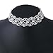 Prosy Funkelnde Kristall-Halsreif-Halskette, silberfarben, Strass-Halsband, Schmuck, verstellbar, für Damen und Mädchen
