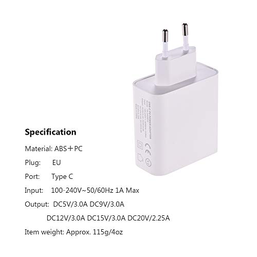 KKmoon Substituição do carregador de energia do adaptador de energia DYF-045WPD para Macbook Pro 13-