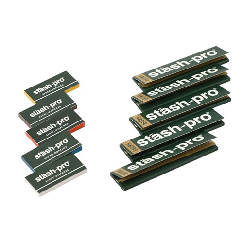 Image of Stash-Pro Combo of 12 Brown Rolling Paper with 10 Colored Roach Book