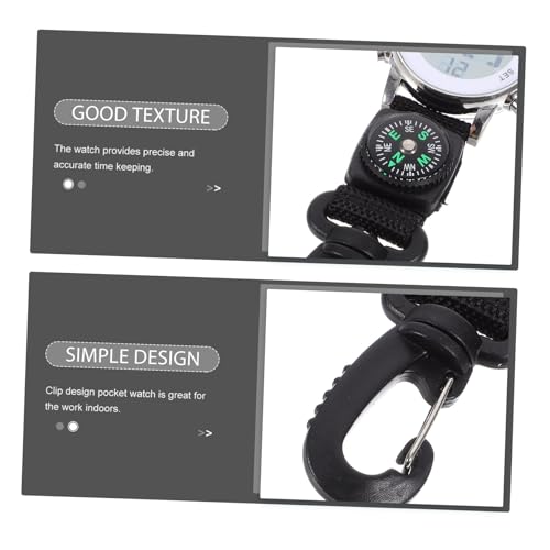 Reloj de bolsillo digital antirrayaduras y correa de nylon 4