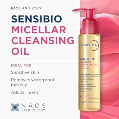 Bioderma Sensibio Micellar Cleansing Oil, 1st Ecobiological Micellar Formula Gentle Face Cleanser That Deeply Cleanses