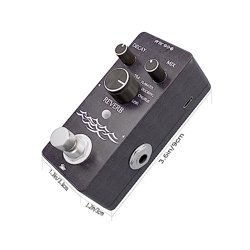 Iset Digital Reverb Guitar Pedal With 9 Modes Guitar Effect Pedal For Electric Guitar Bass True Bypass #TOP1