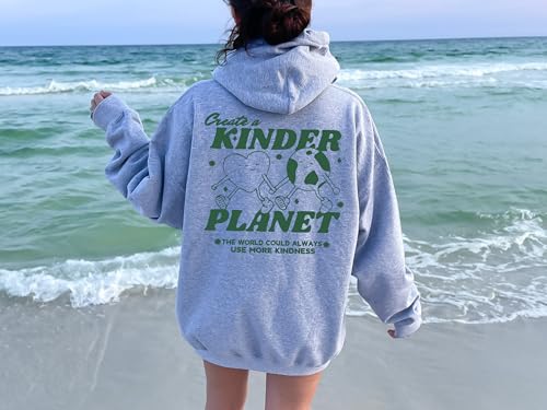 Create a kinder planet hoodie- Oversized Hoodie, Trendy Hoodie, Tumblr Hoodie, Aesthetic Hoodie, Perfect gift, Aesthetic Clothes Trendy Y2k3