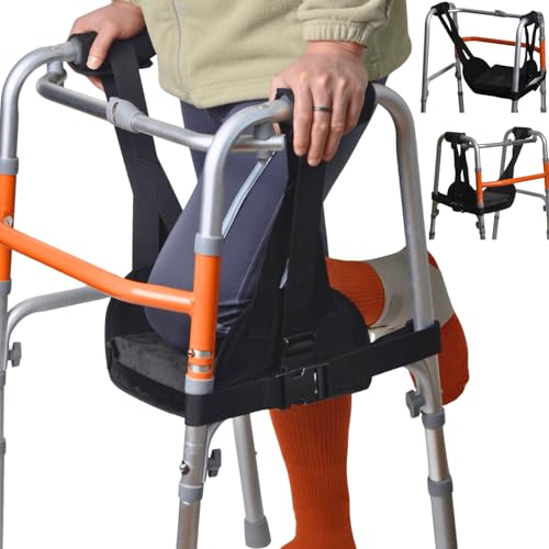 Caredgitz Knee Sling for Walker Adjustable Cushioned Knee Support for Non Weight Bearing Alternative to Knee Scooters & Crutches for Surgery Recovery Walker Accessories for Foot/Ankle Injuries
