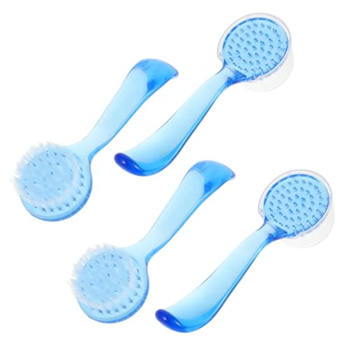 VALICLUD Facial Brush Set Spa Horn Brush with Exfoliating Cap for Pore Cleaning and Random Color