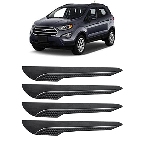 Image of AOSIS-Car Bumper Protector /Bumper Guard for Ford Ecosport with Single Chrome Stripe (4-Pcs)