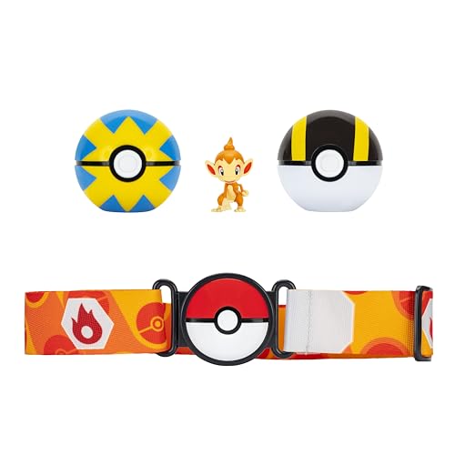 Pokémon Ensemble Ceinture Ouisticram Clip ‘N’ Go Figurine de Combat Ouisticram de 5 cm avec Quick Ball, Hyper Ball et Ceinture à thème