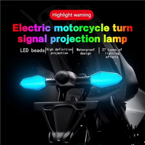 Luces de señal giro para motocicleta parada delantera intermitentes flujo 5