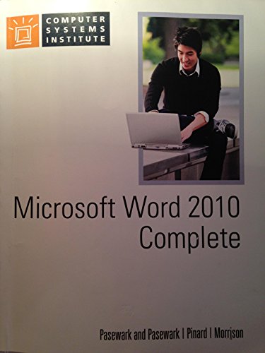 Microsoft Word 2010 Complete 1285831446 Book Cover