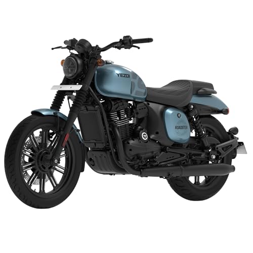 Image of YEZDI Roadster Disc Bike Sharkskin Blue Alloy Wheels Booking for Ex-Showroom Price