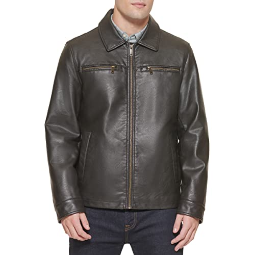 Image of DOCKERS Men's James Faux Leather Jacket (Regular, Big & Tall Sizes)