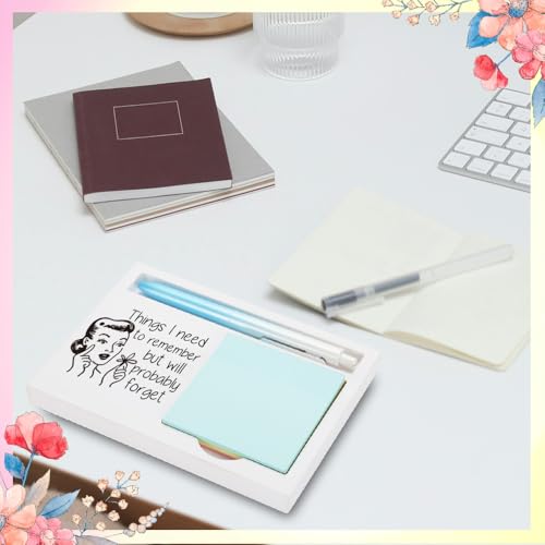 Memory Aid Appreciation Gift, Motivational Gift for Forgetful Friends, Encouraging Present for Busy Individuals, Wooden Sticky Note Holder, 16.5 x 12 x 1.5 cm, XXW25