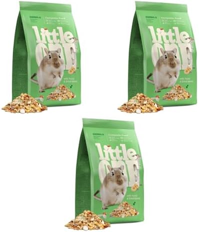 Little One Jerbos | Paquete de 3 | 3 x 400 g | Alimento Completo para Jerbos | Cubre Todas Las Necesidades de Proteínas, Grasas, Carbohidratos, Minerales y Vitaminas