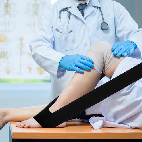 knee replacement recovery aids kit - leg lifter strap elastic exercise bands for knee hips hamstrings