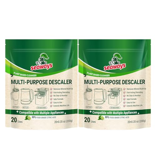 Seaways Multi-Purpose Descaler & Cleaner Powder Packets (40 Uses 2-Pack)