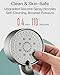 Hydroboost Shower Head Filter, HydroBoost High Pressure 5-Mode Filtered Shower Head, Built‑In Filtration Removes Chlorine & Sediment, One‑Touch Shut‑Off – Tool‑Free Install Rainfall (Gray)