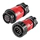 CNLINKO YM-20 7 Pin Wasserdichter Steckverbinder, IP68 Rundsteckverbinder, M20 Power Data Steckverbinder, PBT Kunststoffgehäuse Quick Plug Aviation Steckverbinder（7 Pin