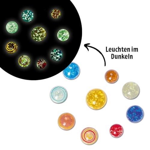 moses. Świecące kulki planetarne, klasyk gier dla dzieci, 9 świecących w nocy szklanych kul w zestawie, szklane kulki do zabawy wewnątrz i na zewnątrz, upominek na urodziny dziecka, Wielkanoc,