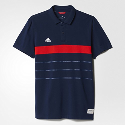 adidas Host Country Men's Short-Sleeved Polo Shirt Blue Collegiate Navy/Red Size:FR : S (Taille Fabricant : S)