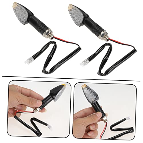 GALPADA 4 Pçs Sinal De Volta Lâmpadas LED Indicador LED Escudo Fibra Carbono Lâmpada Da Motocicleta