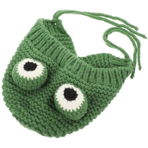 Infant Knitted Warm Hat Winter Plush Cap for Babies Thick Knit Beanie for Boys and Girls Cute Animal Winter Hat Green
