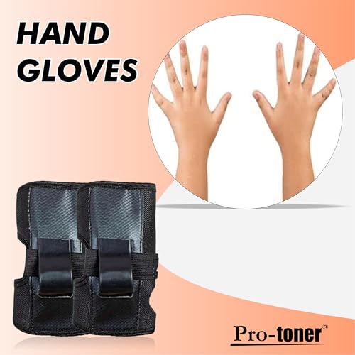Image of Protoner Kids Skating Protection Kit with Helmet, Knee Pads, Elbow Pads and Wrist Guards,Multiple Colors & Sizes (Red, Medium)