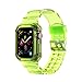 GXL&YZQ Bracelet Transparent Compatible avec Apple Watch 1/2/3/4/5/6 SE, Bracelet De Sport en Silicone Souple Glacier avec Étui pour Femmes Hommes Cadeau De Vacances,D,42mm