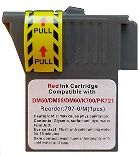AMERICAN MAILING SOLUTIONS INC. PB 797-M and 797-0 Red Fluorescent Ink Cartridge Replacement for The Mailstation 2, K7M0, K700 Postage Meter