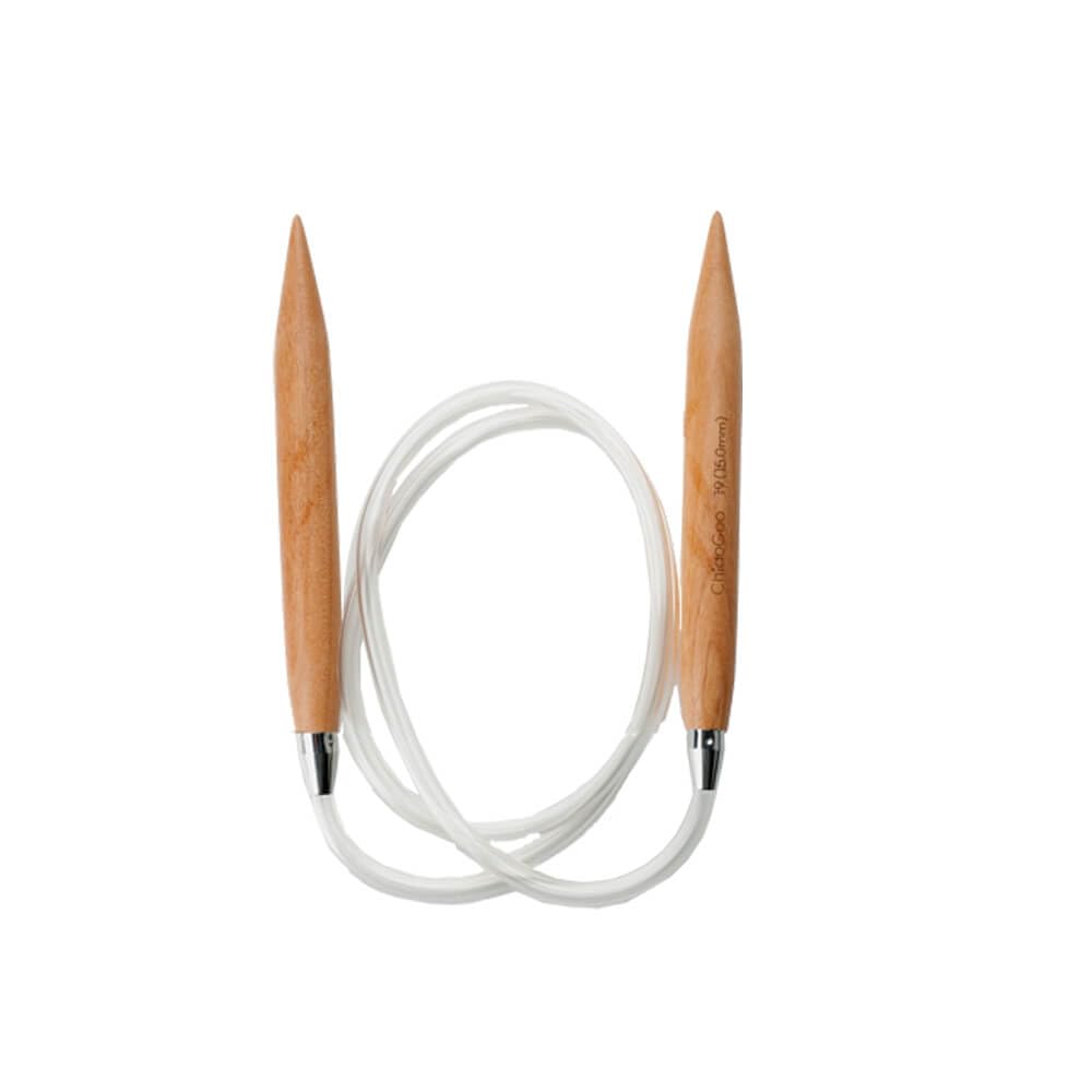 Chiaogoo Brown Patina Wood Circular Knitting Needle 100Cm 25.00Mm Large Gauge 1 Piece Cg2040-50