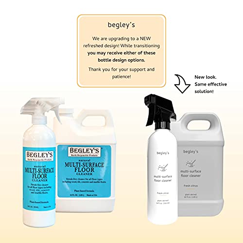 Begley's Best Earth Responsible All Natural Plant-Based Multi Surface Floor Cleaner, Fresh Citrus Scent, 64 Oz #TOP1