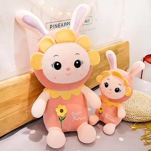 Image of A Little Swag Cute Sunflower Rabbit Bunny Stuffed Doll Plush Soft Toys Play for Kids Boys Girls, 25 cm