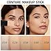 Concealer Foundation Stick,2 in 1 Long-Lasting Concealer Contour Sticks with Brush,Full Coverage for Dark Circles &Blemishes,Korean Waterproof Stick Foundation for All Skin Tones(02NATURAL)