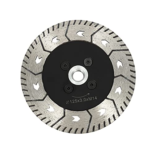 Cvoepobey 125 X 2,8 Mm M14 Hoja De De Diamante De Doble Cara Molienda Rebanada Tipo Afilado Con
