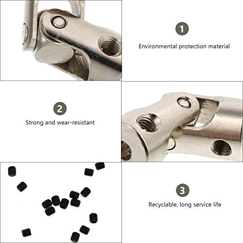 VILLCASE 5Pcs Junta Universal Acoplamento Conector de Motor de Acoplamento de Eixo de Metal para Bar