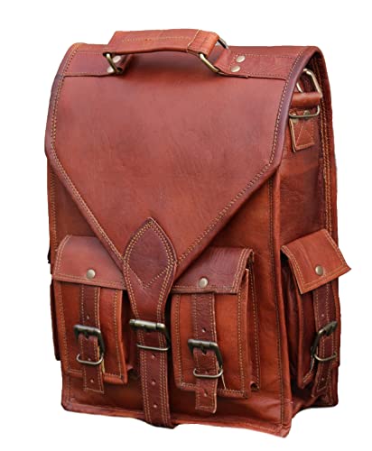 jaald Convertible Leather 15.6" Laptop Bag Backpack Messenger Bag Office Briefcase2