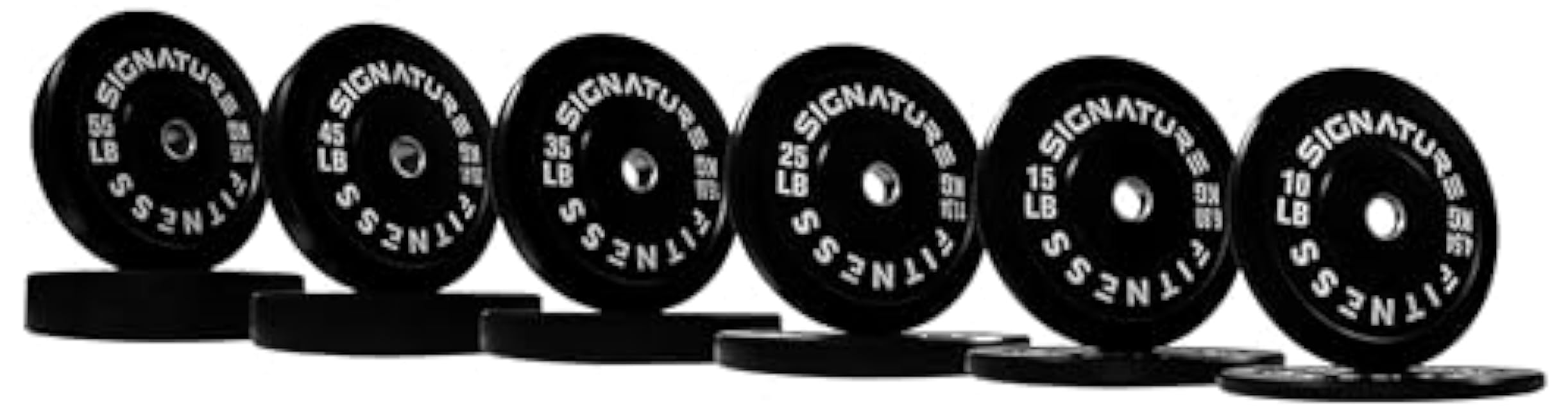 2 Olympic Bumper Plate Weight Plates with Steel Hub, 10LB, Pair, Black, Updated