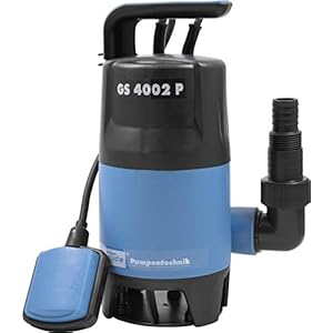 Güde 94630 – GS4002P – Abwassertauchpumpe – Mit Schwimmerschalter – 400 W – 7500 l/h Maximale Förderhöhe 5 m [Energieklasse A], Blau/Schwarz