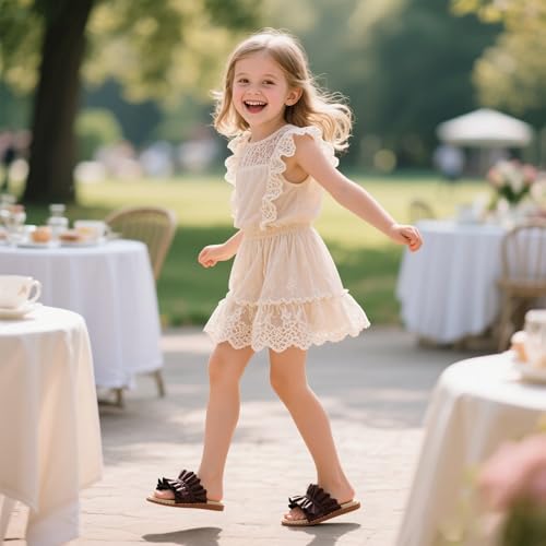 Image of THEE BRON Girls Cute Slip-On Slippers Stylish Sandals for Toddlers & Kids
