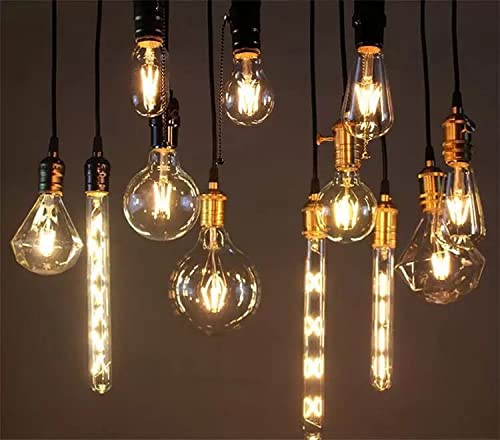 Bombilla E27 LED retro T30 con cristal ámbar Ruihua para lámparas decorativas de filamento 5