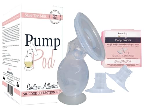 Image of Save The Milk Pump Pod Kit - Includes 17mm Pumping Pretty Inserts, Custom Fit Suction-Activated Breastfeeding Aid, Lactation