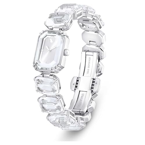 Swarovski Millenia Orologio, Con Cristalliswarovski A Taglio Ottagonale, Struttura In Acciaio Inossidabile, Bianco - 2