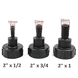 YZ-LIANG 1/2"3/4" 1" 2 cala gwint IBC Tank Adapter Tap Connector zbiornik na wodę montaż do ogrodu domowego przyłącza wody (kolor: 1 cala)
