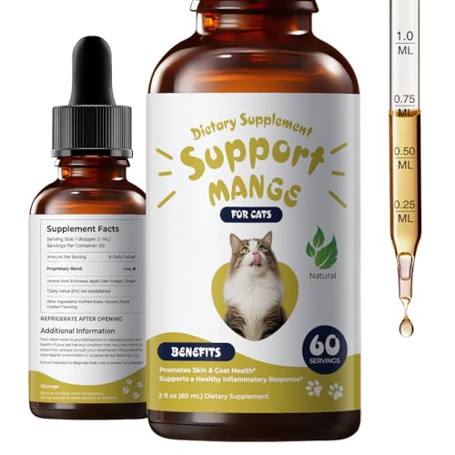 Mange Treatment Cats Cat Mange & Itchy Skin Relief Natural Gentle Supplement for Dry Skin Itchy Skin Dandruff & Coat Support