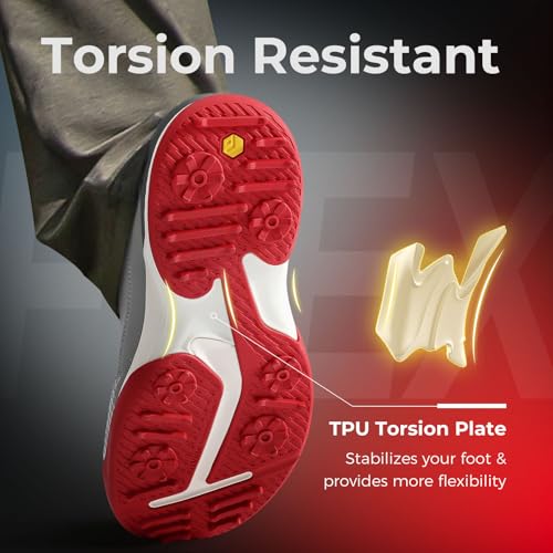 FitVille Wide Golf Shoes Men Professional Outdoor Water Resistant Golf Shoes for Course with Spikes3